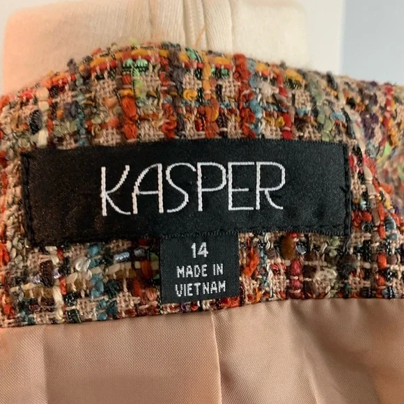 KASPER. Multicolor Tweed Women's Jacket. Size 14. - Picture 6 of 6